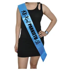 Szarfa NIEBIESKA Ślub Król Parkietu